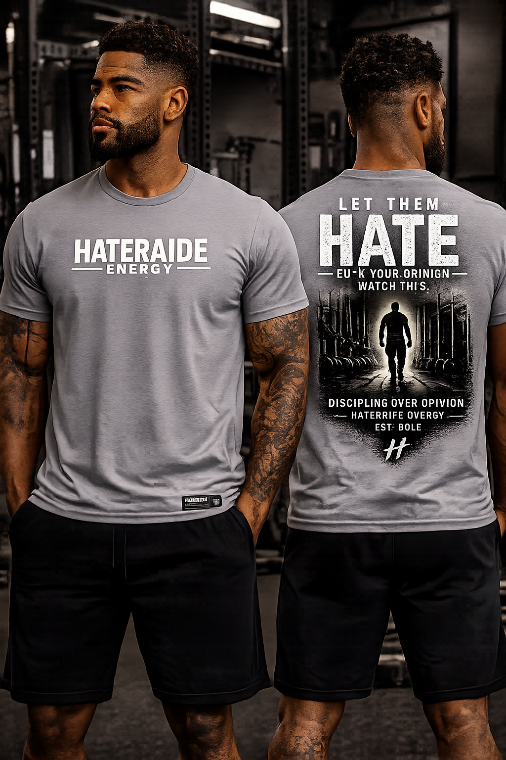 Let Them Hate motivational workout T-shirt