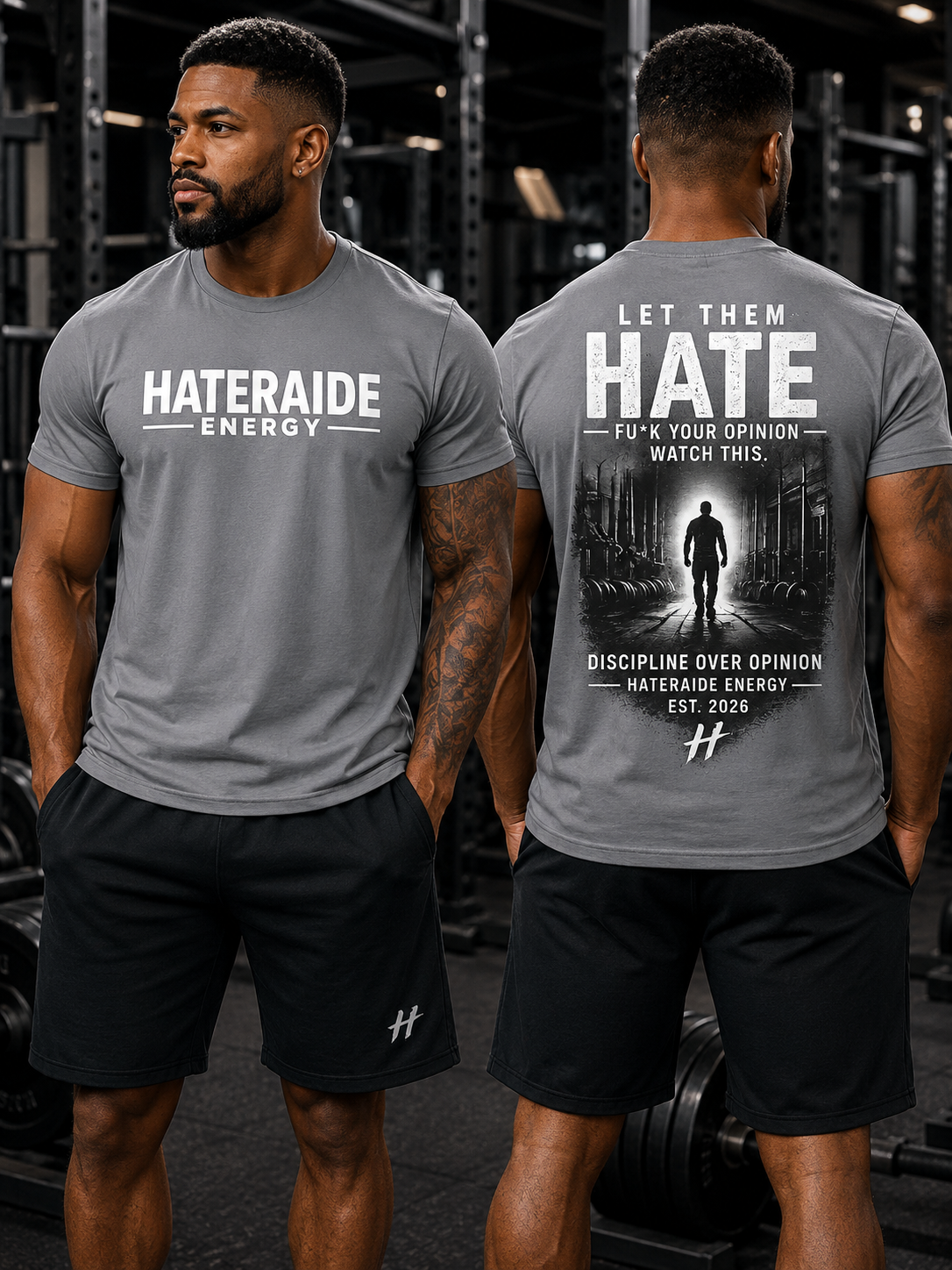 Let Them Hate gym shirt alternate view