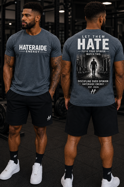 HaterAide Energy premium gym T-shirt alternate view