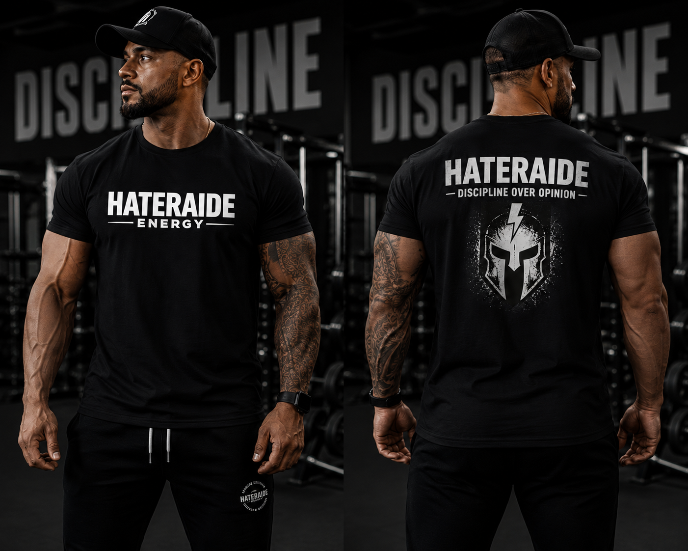 Men's Gym T-Shirt – Discipline Over Opinion | HaterAide Energy